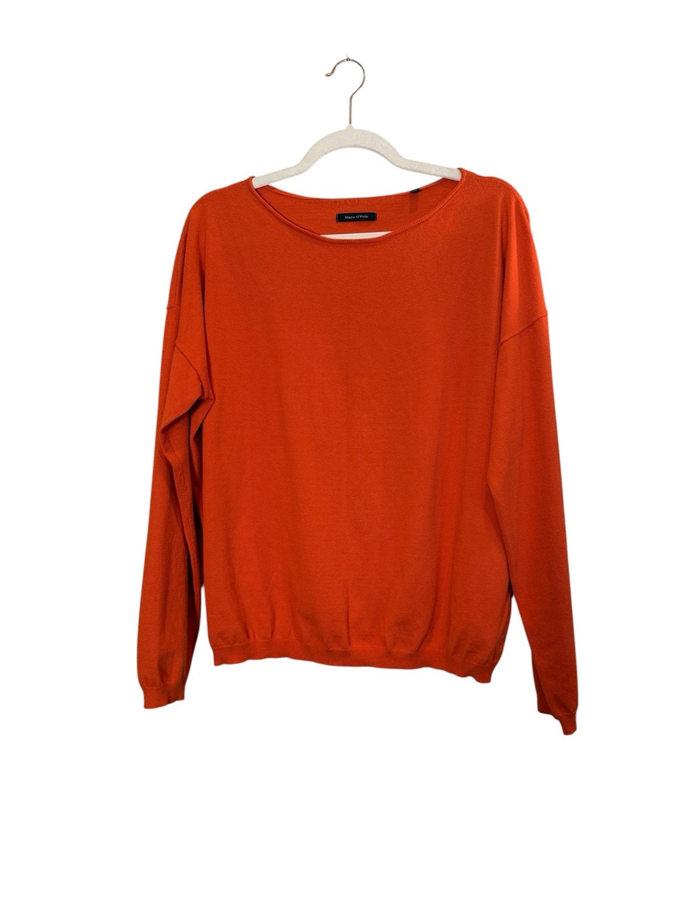 Marc O’Polo Women’s Lightweight Scoopneck Scandinavian Sweater Persimmon Sz XL